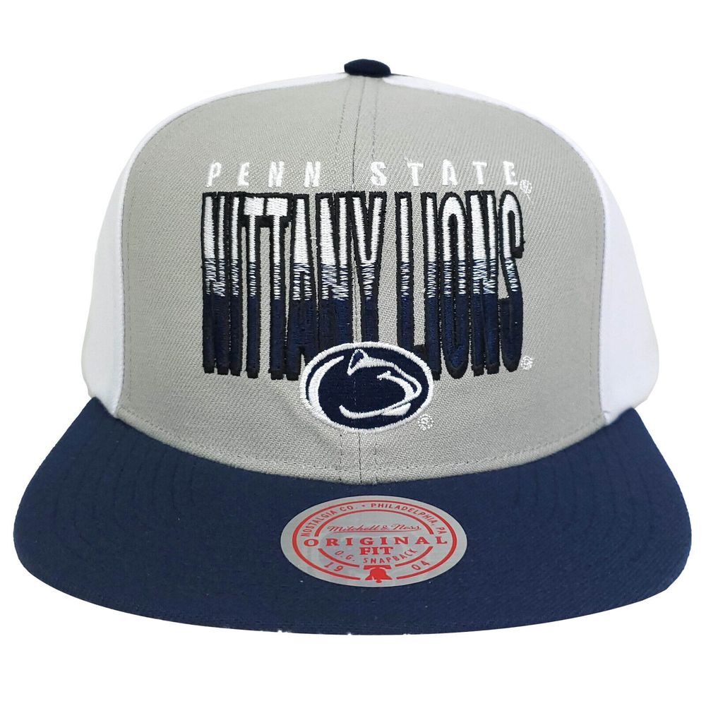 Penn State Nittany Lions Mitchell & Ness NCAA Snapback Hat Cap Embroidery NWT‎